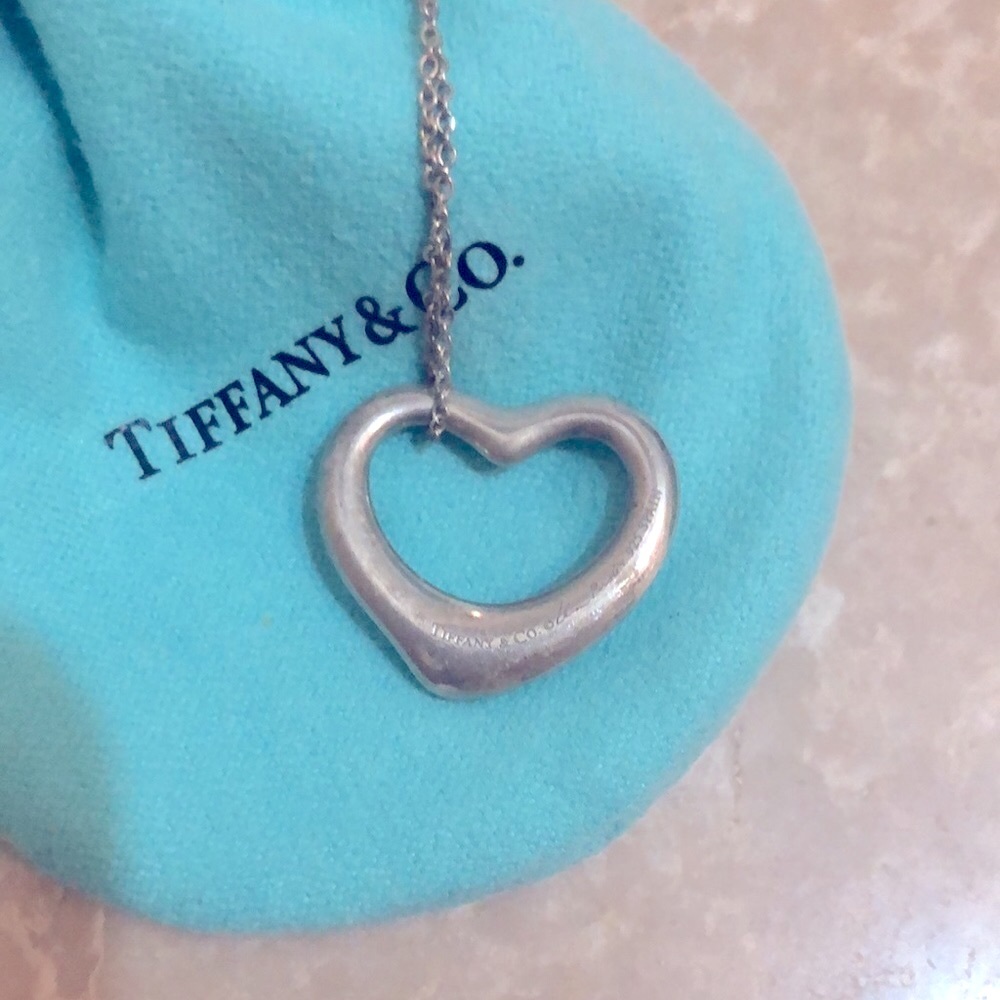 Elsa Peretti Sterling Silver Open Heart Necklace